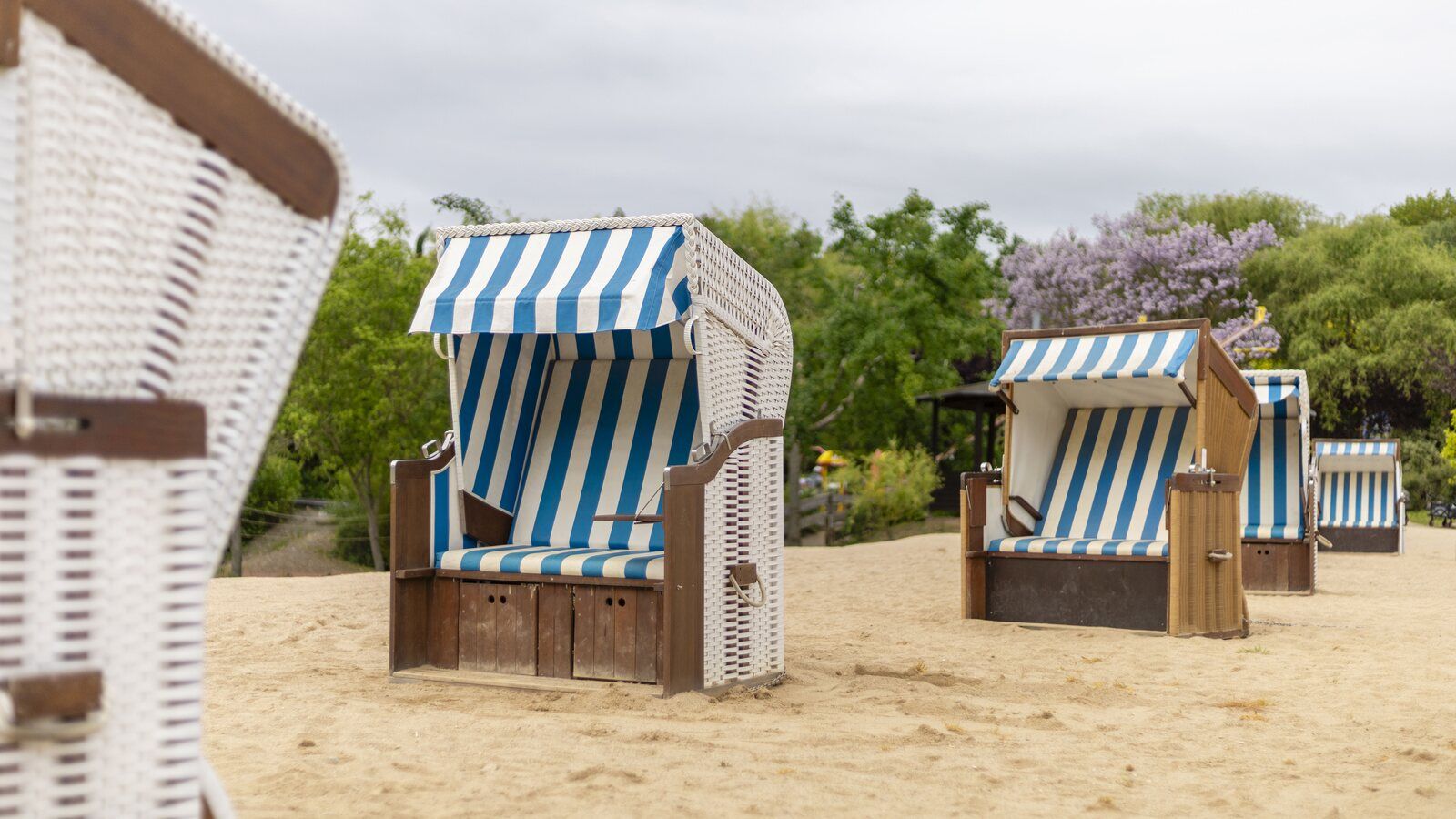 Strandkörbe am Strand beim Beachside Grömitz